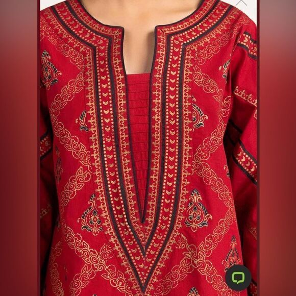 GulAhmed Ideas Pret 
Printed Cambric Shirt With Lawn Dupatta 2PC - Picture 6 of 6